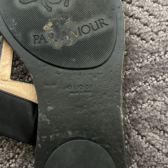 Gucci Marmont GG Thong Sandals Black Slip On Flip Flop Flat Size EU 39 US 9 - Picture 11 of 11